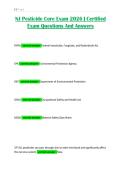 NJ Pesticide Core Exam 2026 &vert; Certified Exam Questions And Answers