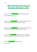 UMKC Physiology Exam 1&vert; Latest Questions And Answers 2026