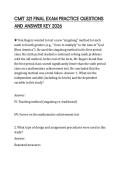 CMIT 321 FINAL EXAM PRACTICE QUESTIONS AND ANSWER KEY 2026