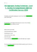 ACI Aggregate Testing Technician - Level 1 - Section 8 &vert; Comprehensive Q&A For Certification Success 2026 
