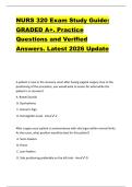 NURS 320 Exam Study Guide&colon;  GRADED A&plus;&period; Practice  Questions and Verified  Answers&period; Latest 2026 Update 