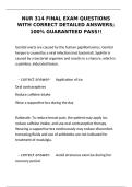 NUR 314 FINAL EXAM Study Guide&colon; Comprehensive Nursing Questions with Detailed Verified Answers
