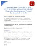 Pennsylvania RAMP Certification ACTUAL EXAM QUESTIONS AND ANSWERS 2026/ ...