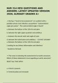 NUR 314 HESI Questions & Answers 2026 &ndash; Graded A&plus; Exam Guide