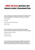 WMGT 322 Exam Questions And Answers &vert;Latest &vert; Guaranteed Pass
