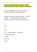 NUR 314 Pharmacology Exam 1 Prep &ndash; 100&percnt; Correct Questions & Answers
