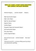 Nurs 314- Exam 1 Study Guide questions and correct detailed answers