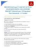 HESI RN Exit Exam V3 with NGN ACTUAL EXAM QUESTIONS AND ANSWERS 2026&sol;2027 &vert; Hybrid Exam &vert; 135 Questions &vert; Pass Guaranteed - A&plus; Graded