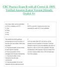 CRC Practice Exam B with all Correct & 100&percnt; Verified Answers &vert;Latest Version &vert;Already Graded A&plus; 