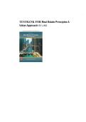 Test Bank for Real Estate Principles&colon; A Value Approach 7th Edition