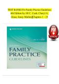 TEST BANKS For Family Practice Guidelines  6th Edition by Jill C&period; Cash&semi; Cheryl A&period;  Glass&semi; Jenny Mullen&vert;&vert;Chapters 1 - 23