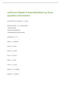 med term chapter 4 musculoskeletal sys Exam  questions and answers 
