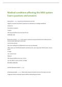 Medical conditions affecting the MSK system  Exam questions and answers 