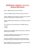 BA 2030 Exam 1 &lpar;Chapters 1&comma; 2&comma; 3&comma; 9&comma; 11&rpar; Questions With Answers 