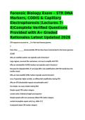Forensic Biology Exam &ndash; STR DNA Markers&comma; CODIS & Capillary Electrophoresis &lpar;Lectures 7&ndash;8&rpar;Complete Verified Questions Provided with A&plus; Graded Rationales Latest Updated 2026 
