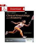 Test Bank For Clinical Kinesiology and Anatomy 7th Edition by Lynn S&period; Lippert&vert; All Chapters &lpar;1-20&rpar; Covered &vert; COMPLETE GUIDE A&plus;