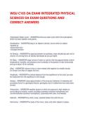 WGU C165 OA EXAM INTEGRATED PHYSICAL  SCIENCES OA EXAM QUESTIONS AND  CORRECT ANSWERS