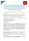 WGU D027 Advanced Pathopharmacology ACTUAL EXAM QUESTIONS AND ANSWERS 2026&sol;2027 &vert; Objective Assessment OA &vert; Synthesis & Application &vert; Pass Guaranteed - A&plus; Graded