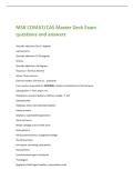 MSK COMAT&sol;CAS Master Deck Exam  questions and answers 
