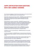 SAPPC CERTIFICATION EXAM QUESTIONS  WITH 100&percnt; CORRECT ANSWERS