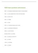 MSK Exam questions and answers 