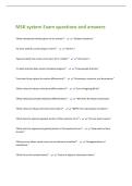 MSK system Exam questions and answers 