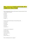 BIOL 235 Final EXAM QUESTIONS WITH COMPLETE SOLUTIONS 