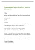 Musculoskeletal System Case Exam questions  and answers 