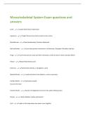Musculoskeletal System Exam questions and  answers 