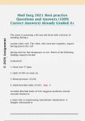 Med Surg 2021 Hesi practice  Questions and Answers &lpar;100&percnt;  Correct Answers&rpar; Already Graded A&plus;