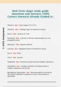 Med Term chap2 study guide  Questions and Answers &lpar;100&percnt;  Correct Answers&rpar; Already Graded A&plus; 