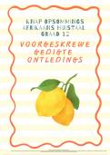 Voorgeskrewe Gedigte - Afrikaans Huistaal Graad 12