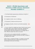 NACE 1 PN-RN Questions and  Answers &lpar;100&percnt; Correct Answers&rpar;  Already Graded A&plus; 
