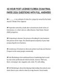45 HOUR POST LICENSE FLORIDA EXAM FINAL PAPER 2026 QUESTIONS WITH FULL ANSWERS