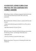 45 HOUR POST LICENSE FLORIDA EXAM PRACTICE TEST 2026 QUESTIONS WITH CORRECT ANSWERS