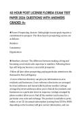 45 HOUR POST LICENSE FLORIDA EXAM TEST PAPER 2026 QUESTIONS WITH ANSWERS GRADED A&plus;