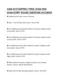 AAMI ACCOUNTING 2 FINAL EXAM 2026 EXAM SCRIPT SOLVED QUESTIONS ACCURATE