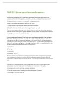 NUR 111 Exam questions and answers 