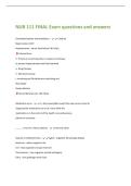 NUR 111 FINAL Exam questions and answers 