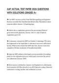 AAP ACTUAL TEST PAPER 2026 QUESTIONS WITH SOLUTIONS GRADED A&plus;