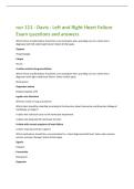 nur 111 - Davis - Left and Right Heart Failure  Exam questions and answers 