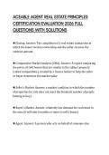 ACEABLE AGENT REAL ESTATE PRINCIPLES CERTIFICATION EVALUATION 2026 FULL QUESTIONS WITH SOLUTION
