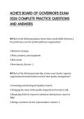 ACHE'S BOARD OF GOVERNORS EXAM 2026 COMPLETE PRACTICE QUESTIONS AND ANSWERS