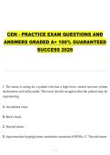 CEN Practice Exam Questions & Answers PDF &vert; 150 Nursing Assessment Scenarios