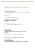 NUR 302 Final Exam questions and answers 