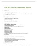 NUR 302 Final Exam questions and answers 