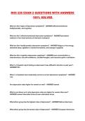 RHS 226 EXAM 2 QUESTIONS WITH ANSWERS 100&percnt; SOLVED 