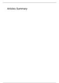 Customer Experience Management Article Summaries &ndash; VU Amsterdam &lpar;Master Marketing&rpar; 
