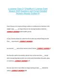 Louisiana Class D "Chauffeur's" License Exam  Newest 2026 Questions and Correct Detailed  Answers Already Graded A&plus; 