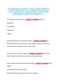 FLORIDA BAIL BONDS STATE EXAM NEWEST  2026 QUESTIONS and CORRECT DETAILED  ANSWERS ALREADY GRADED A&plus; 